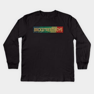 Backstreet boys - RETRO COLOR - VINTAGE Kids Long Sleeve T-Shirt
